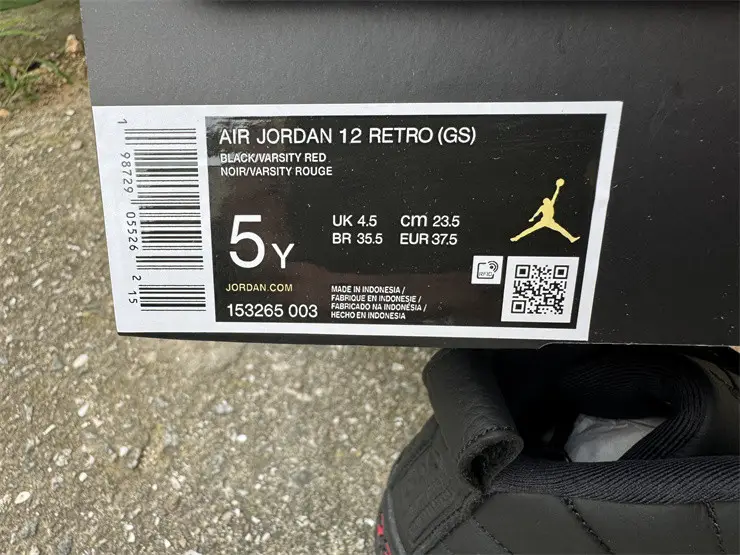 Authentic Air Jordan 12 Retro Bloodline GS 