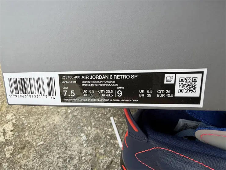 Authentic Awake NY x Air Jordan 6 “Midnight Navy” 